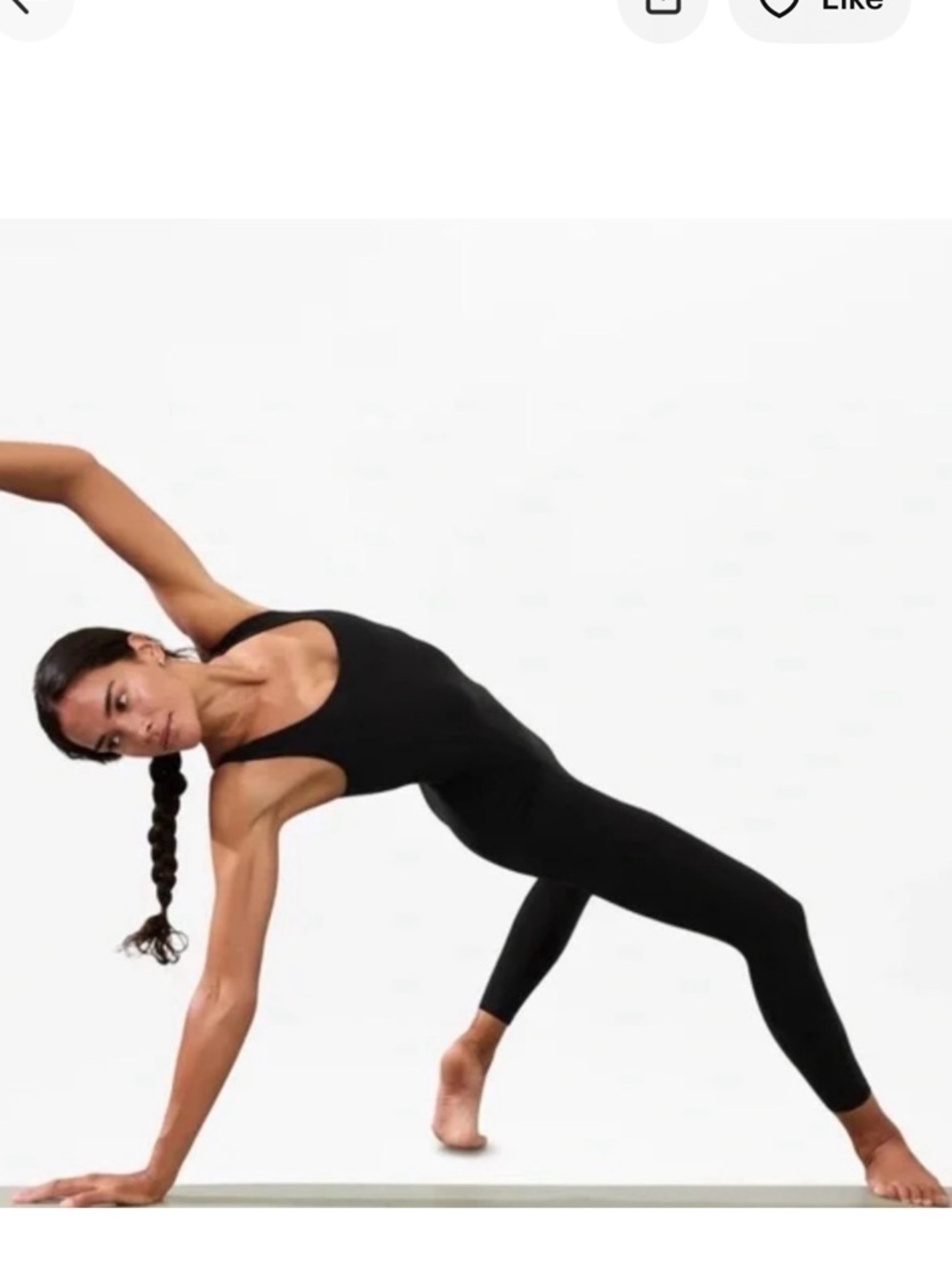 NWT Athleta Salutation Bodysuit black xs